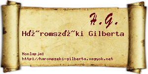 Háromszéki Gilberta névjegykártya